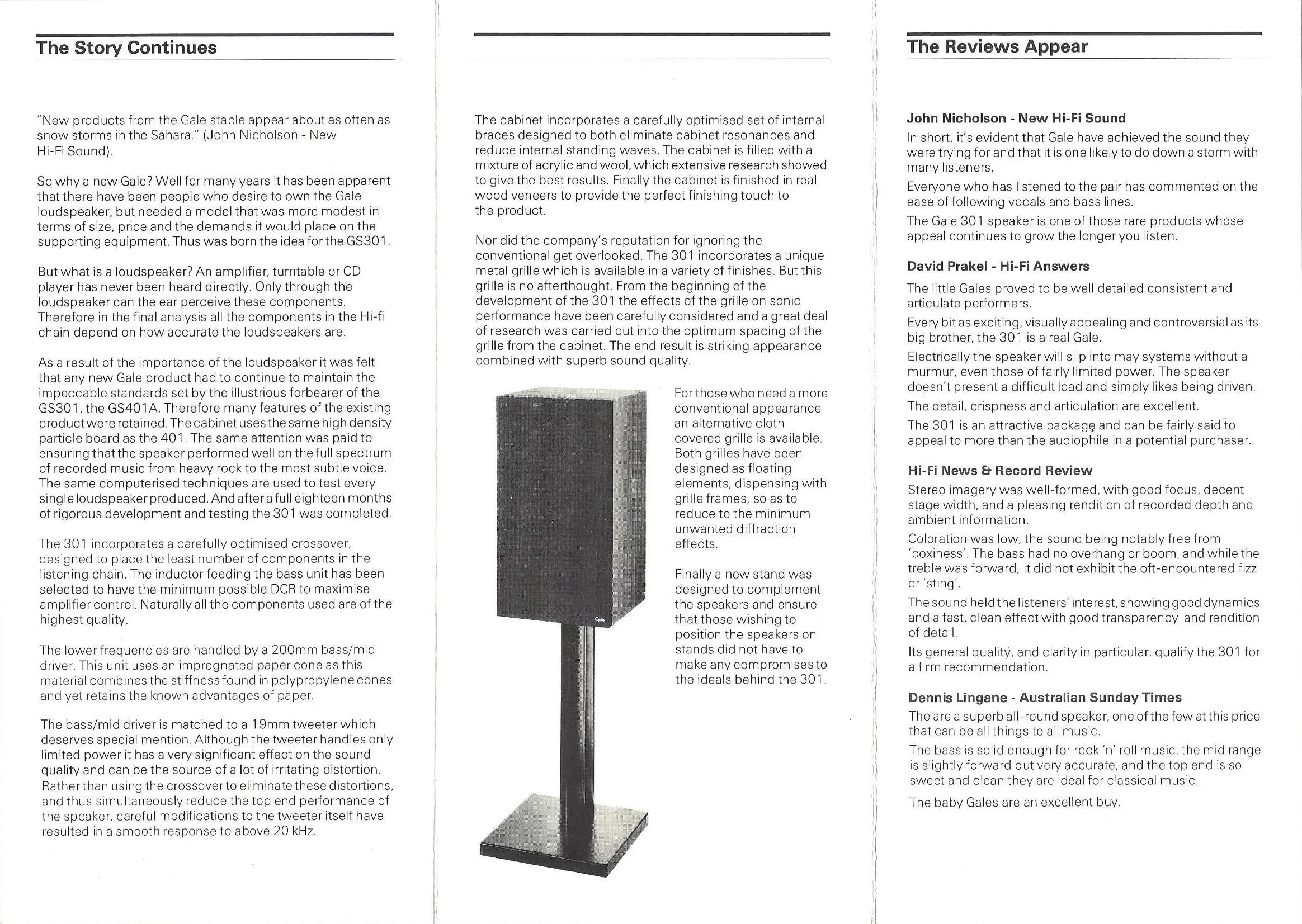 Gale GS301 Tall Bookshelf Speakers - Image 6