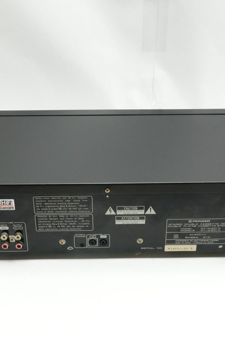 Pioneer CT-W501R Double Cassette Deck - Image 4