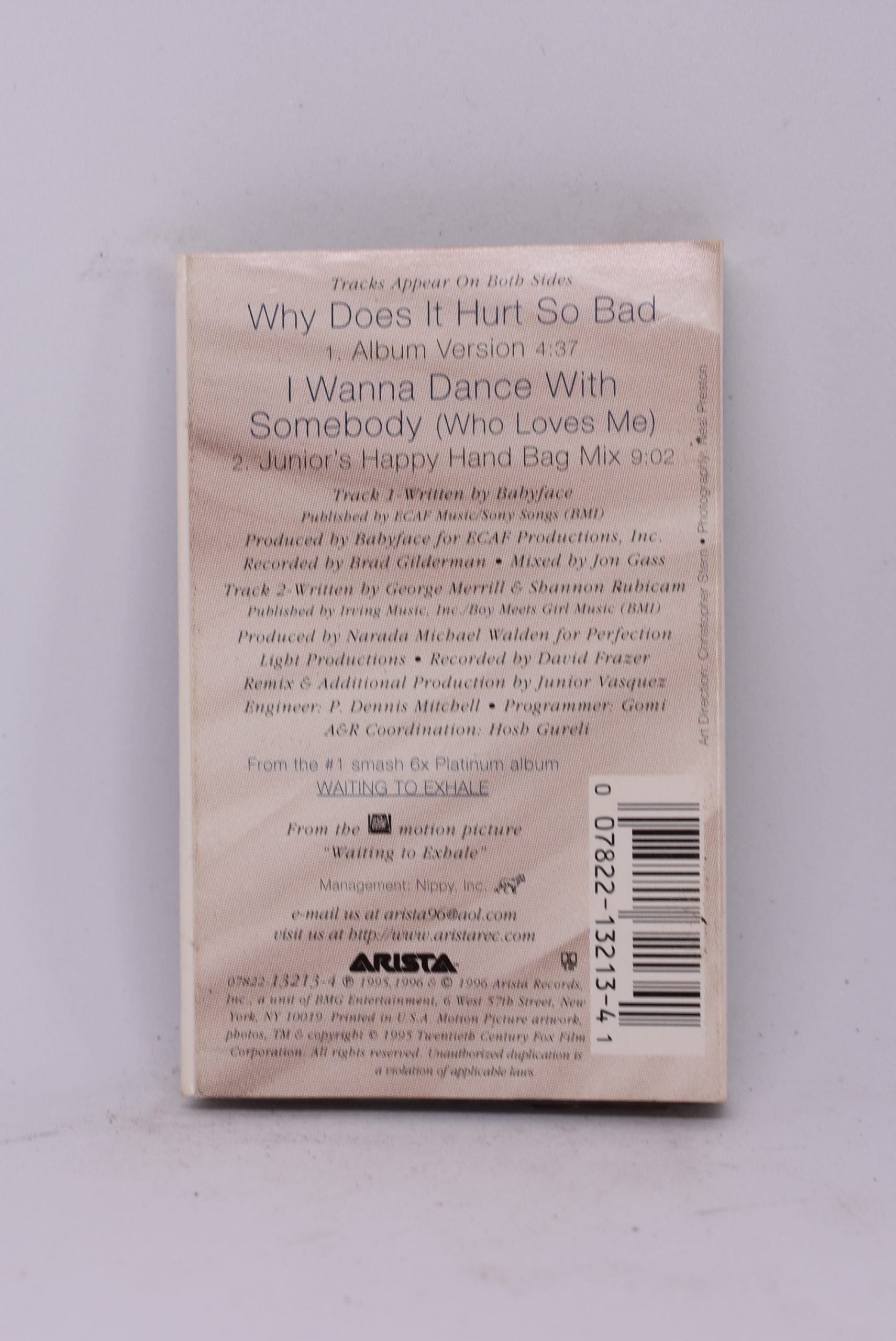 Whithey Houston - Why does it hurt so bad (cassingle) - Image 2