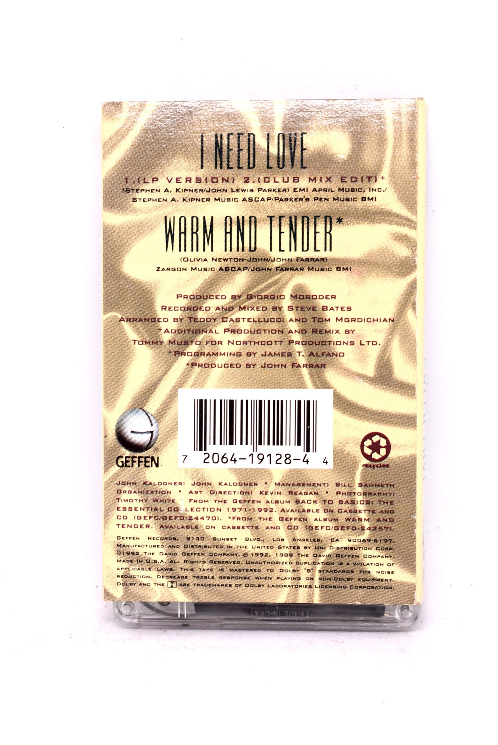 Olivia - I need love (cassingle) - Image 2