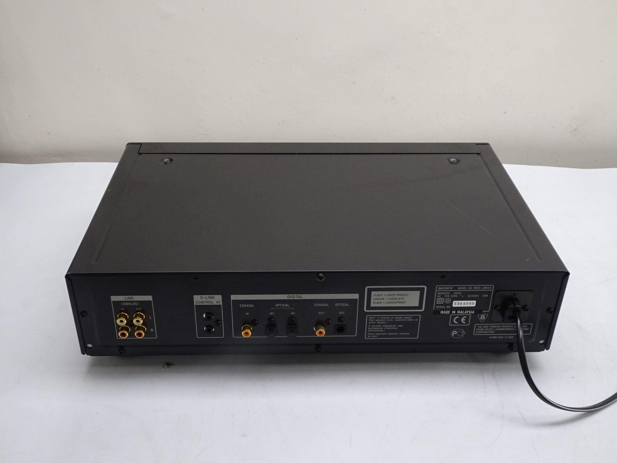 SONY MDS-JB920 Audiophile MiniDisc Recorder - Image 6