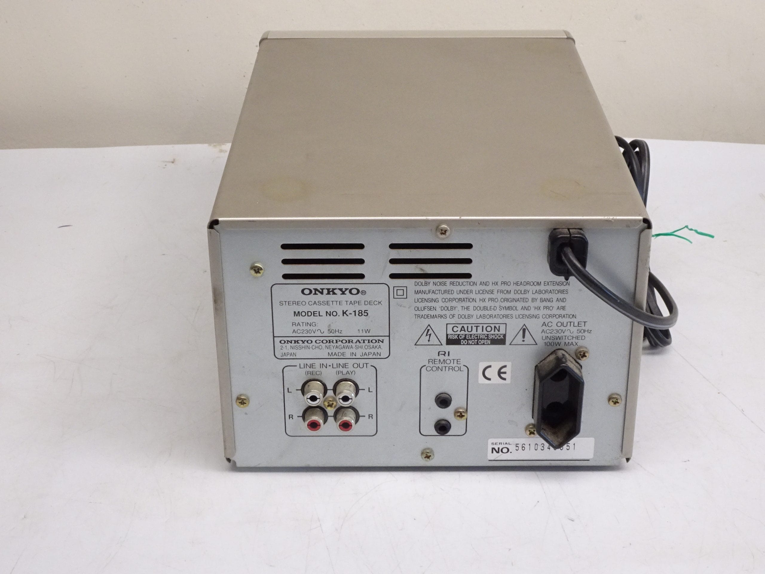 Onkyo K-185 Cassette Deck - Image 4
